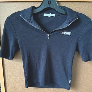 Vans Black Cropped Quarter Zip